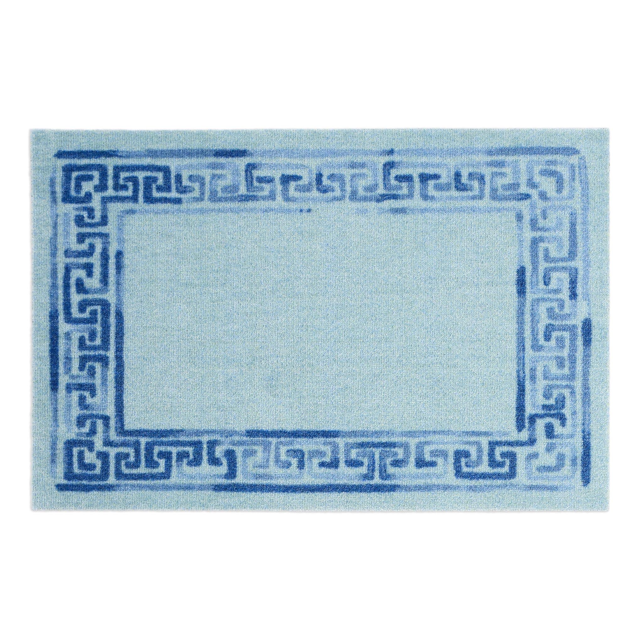 My Mat Nylon Printed Bathroom Greek Key Border - Phoenox Textiles