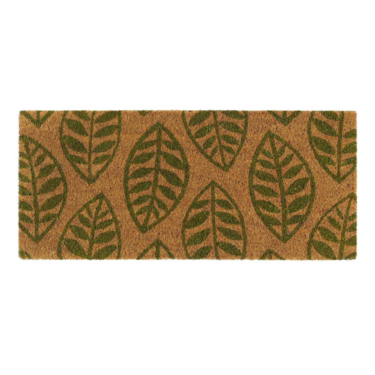 My Mat Printed Coir Green Leaves Doormat