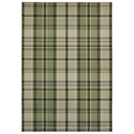 Hug Rug Eco-Washable Isla Green Plaid
