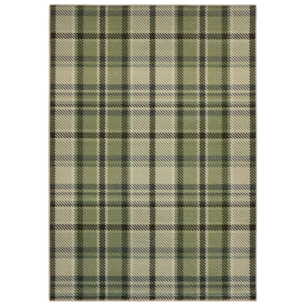 Hug Rug Eco-Washable Isla Green Plaid