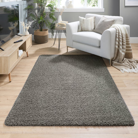 MadeNorth Shaggy Fleck Grey Mix Rug