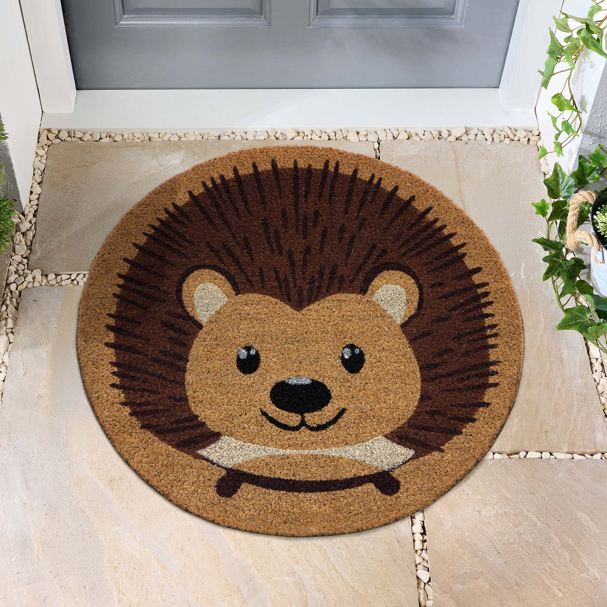 My Mat Printed Coir Hedgehog Circle