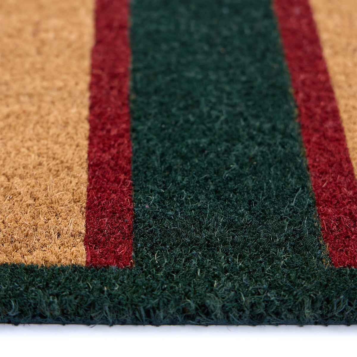 My Mat Printed Coir Heritage Stripe Green