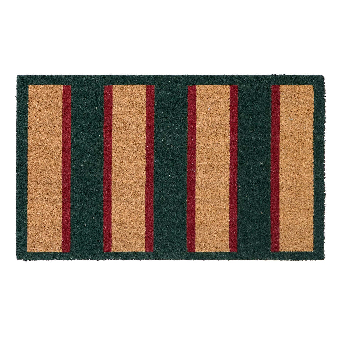 My Mat Printed Coir Heritage Stripe Green