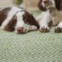 Hug Rug Woven Herringbone Rug Dark Green