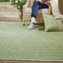 Hug Rug Woven Herringbone Rug Dark Green