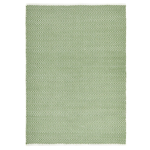 Hug Rug Woven Herringbone Rug Dark Green