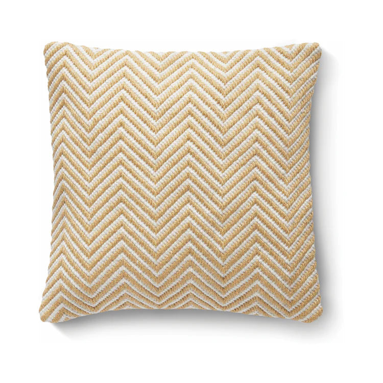 Hug Rug Woven Herringbone Cushion Gold