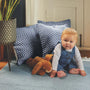 Hug Rug Woven Herringbone Cushion Navy