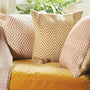 Hug Rug Woven Herringbone Cushion Gold