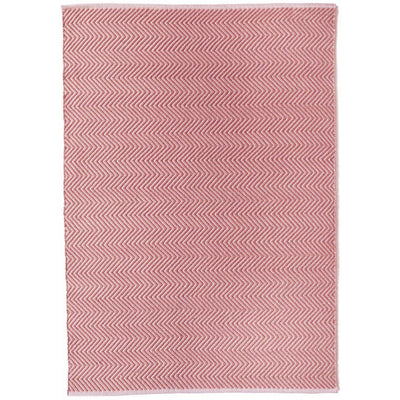 Hug Rug Woven Herringbone Rug Coral Pink