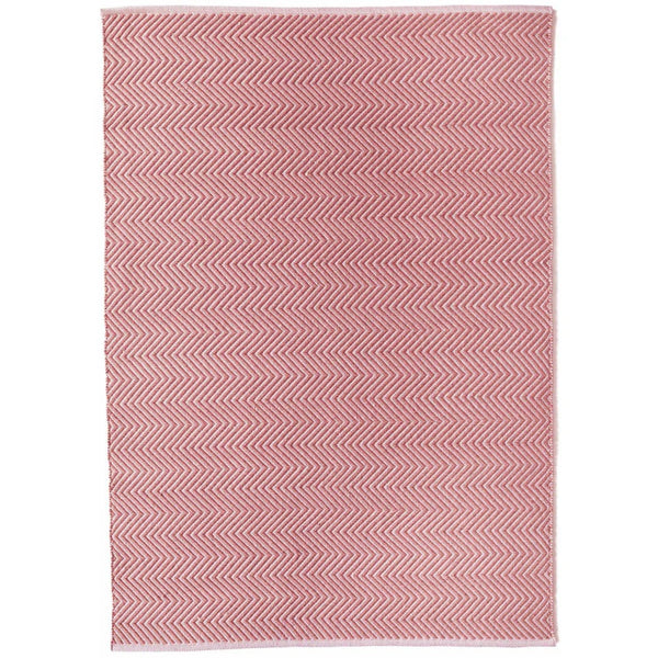 Hug Rug Woven Herringbone Rug Coral Pink