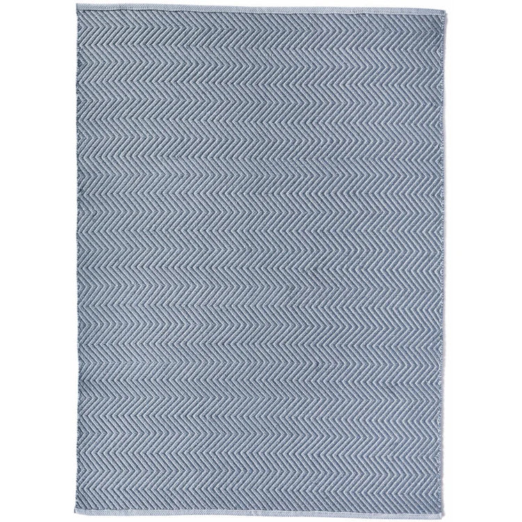 Hug Rug Woven Herringbone Rug Denim Blue