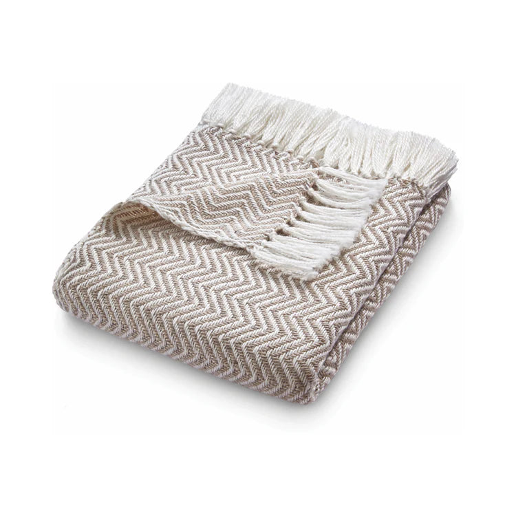 Hug Rug Woven Herringbone Throw Natural - Phoenox Textiles
