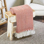 Hug Rug Woven Herringbone Throw Rust