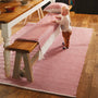 Hug Rug Woven Herringbone Rug Coral Pink