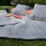 Hug Rug Woven Herringbone Cushion Denim Blue