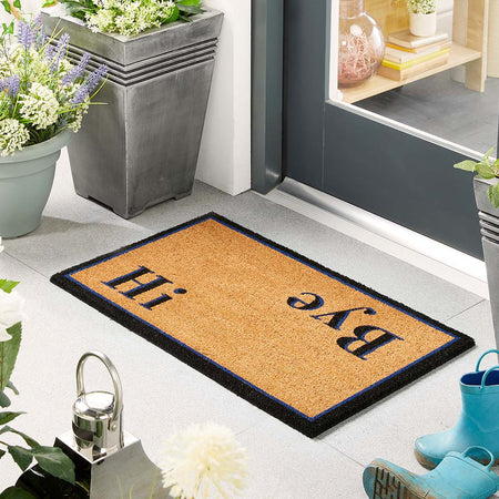 MadeNorth Printed Coir Hi Bye Doormat