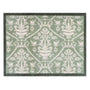 Sanderson By Highgrove x Hug Rug Highgrove Damask Silver Green with a traditional style pattern.
