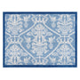 Sanderson By Highgrove x Hug Rug Highgrove Damask Tetbury Blue with a traditional style pattern.