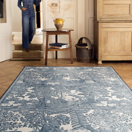 Highgrove by Sanderson x Hug Rug Eco-Washable Highgrove Toile Tetbury Blue