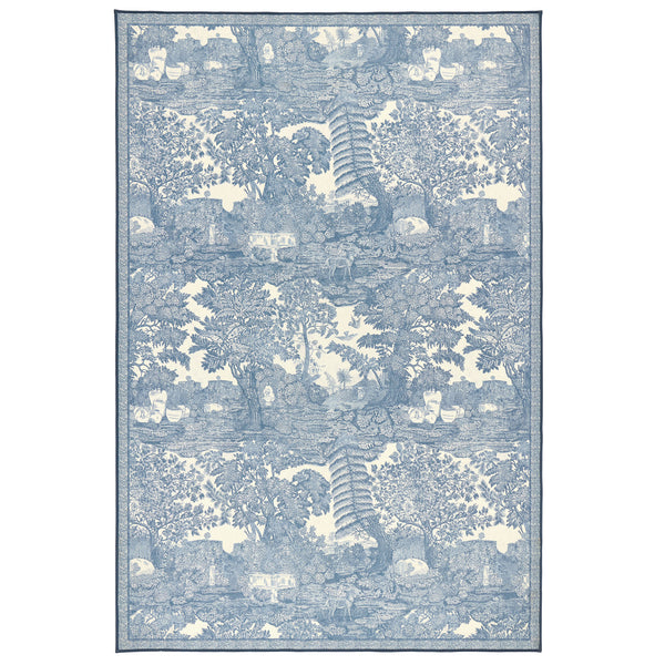 Sanderson By Highgrove x Hug Rug Eco-Washable Highgrove Toile Tetbury Blue