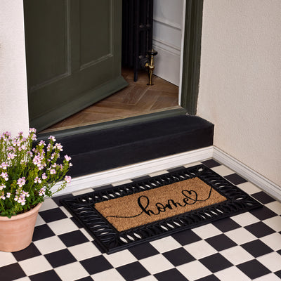 My Mat Coir Insert Home Script Doormat