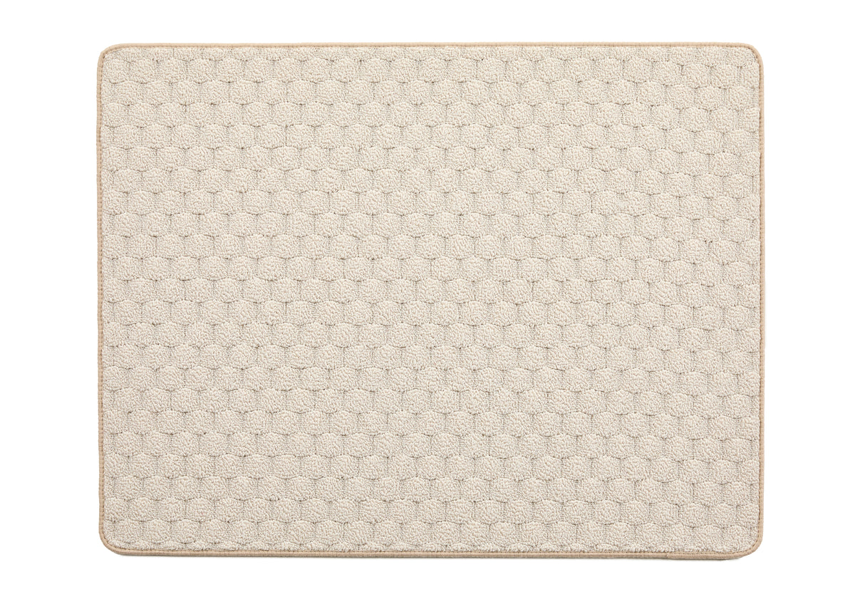 My Mat Sculptured Washable Honeycomb Ivory