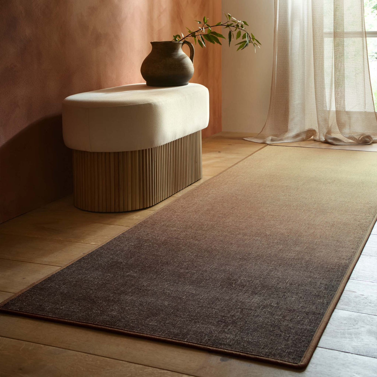Hug Rug x Livingetc Eco-Washable Ombre Brown Rug