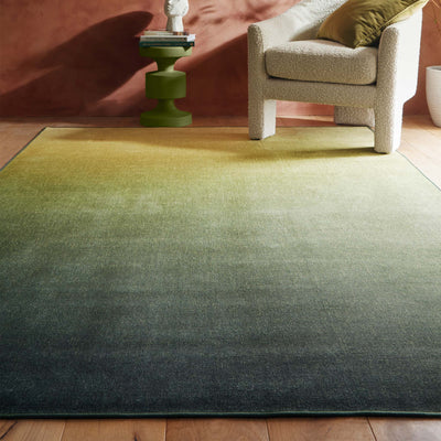 Hug Rug x Livingetc Eco-Washable Ombre Celery Rug