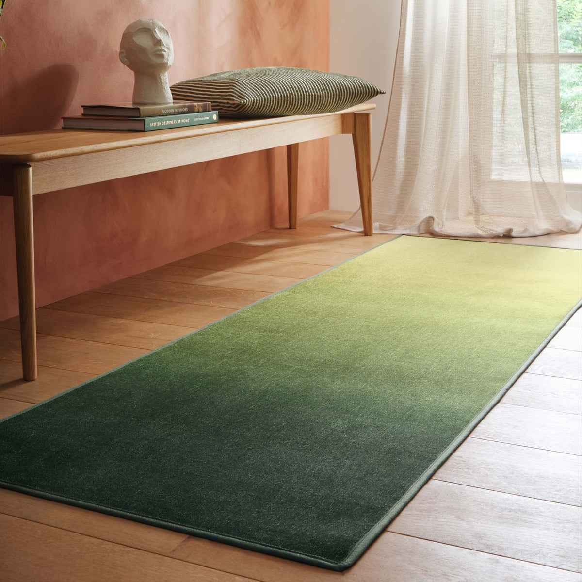 Hug Rug x Livingetc Eco-Washable Ombre Celery Rug