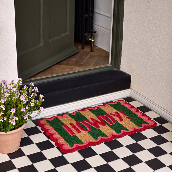 My Mat Printed Coir Howdy Stripe