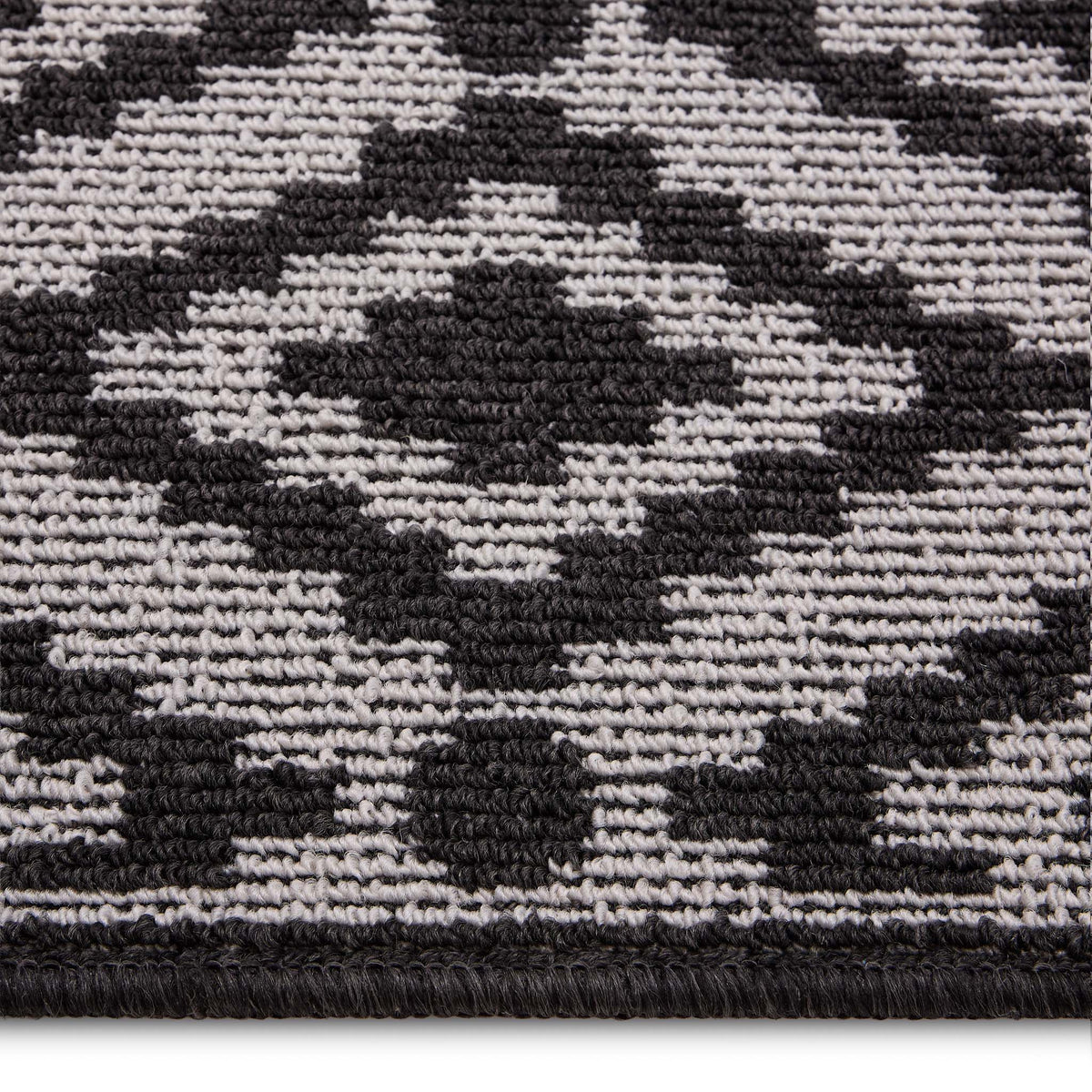 My Mat Stain Resistant Ikat Silver & Charcoal- Washable doormat featuring an Ikat Pattern.