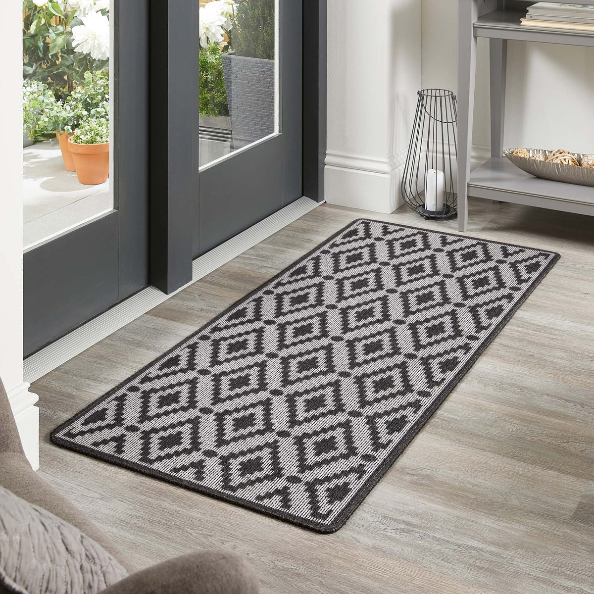 My Mat Stain Resistant Ikat Charcoal
