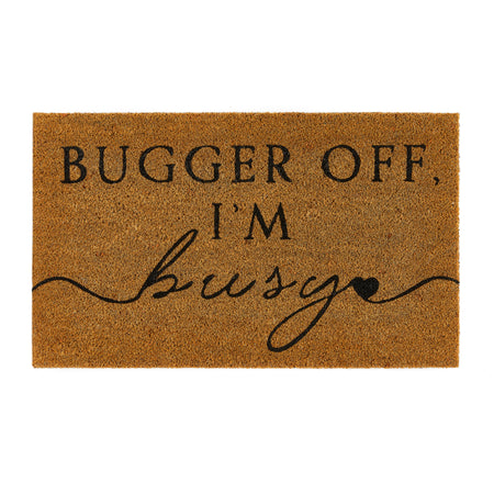 MadeBeyond Printed Coir I‚Äôm Busy Doormat