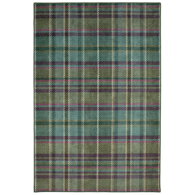 Hug Rug Eco-Washable Isla Plaid Emerald