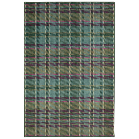 Hug Rug Eco-Washable Isla Plaid Emerald