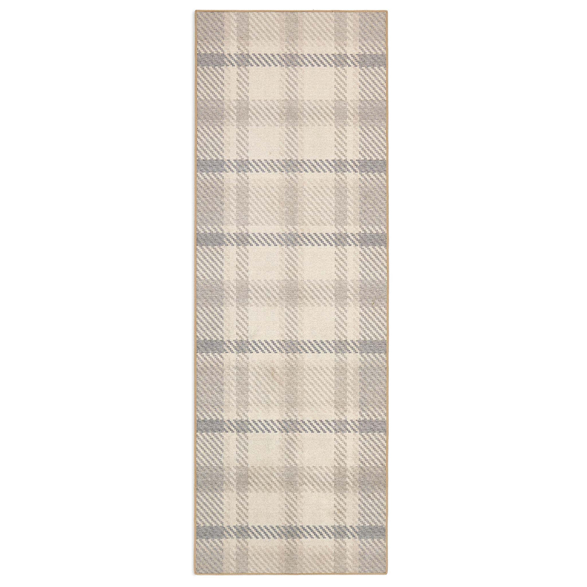 Hug Rug Eco-Washable Isla Plaid Natural