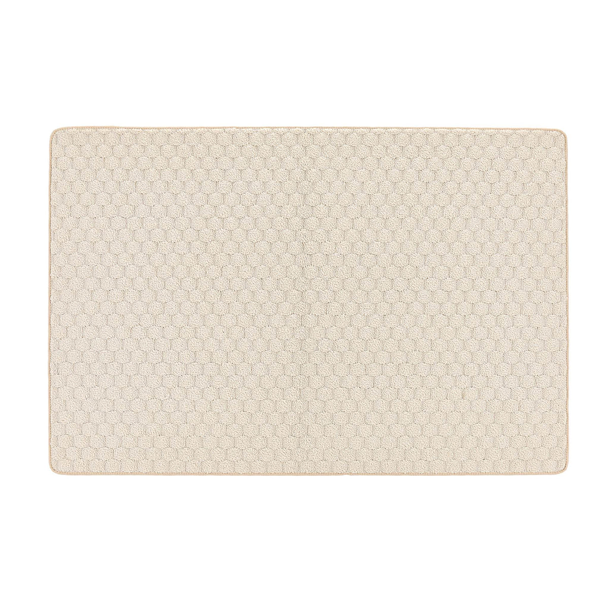 My Mat Sculptured Washable Honeycomb Ivory