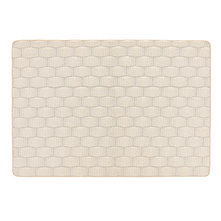 MadeNorth Sculptured Washable Basket Weave Ivory