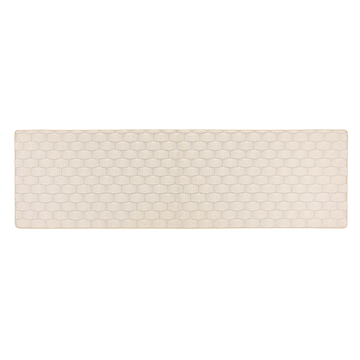 My Mat Sculptured Washable Basket Weave Ivory
