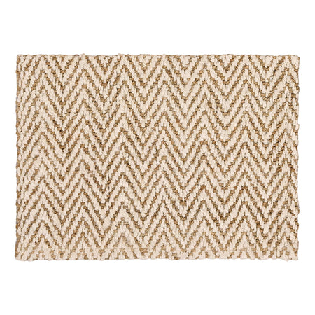 Origins Jute Herringbone Doormat with a herringbone woven design.