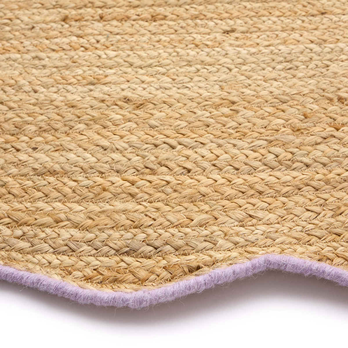 Origins Jute Scalloped Edge Lilac Rug