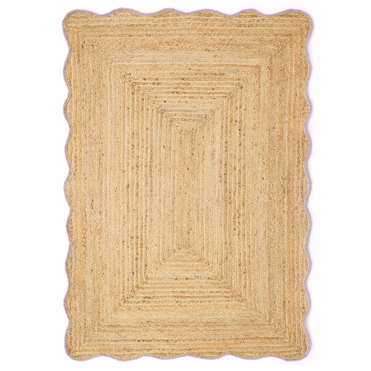 Origins Jute Scalloped Edge Lilac Rug