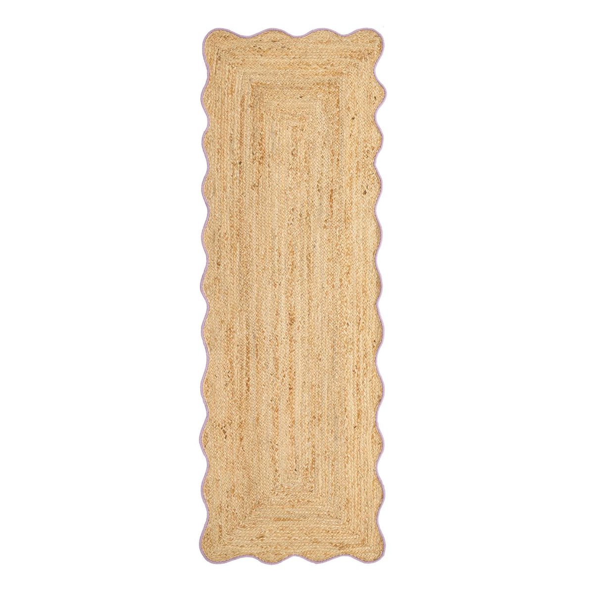 Origins Jute Scalloped Edge Lilac Rug