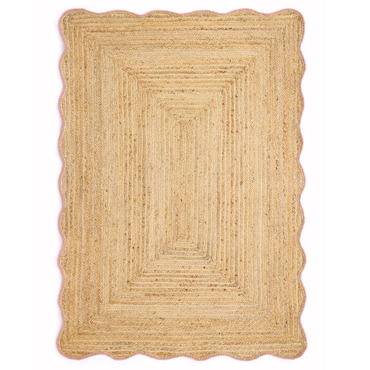Origins Jute Scalloped Edge Peach Rug
