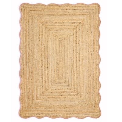 Origins Jute Scalloped Edge Peach Rug