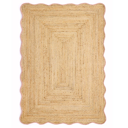 Origins Jute Scalloped Edge Peach Rug
