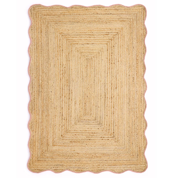 Origins Jute Scalloped Edge Peach Rug