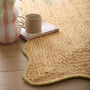 Origins Jute Scalloped Edge Yellow Rug
